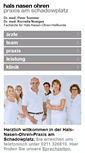 Mobile Screenshot of halsnasenohren-dus.de